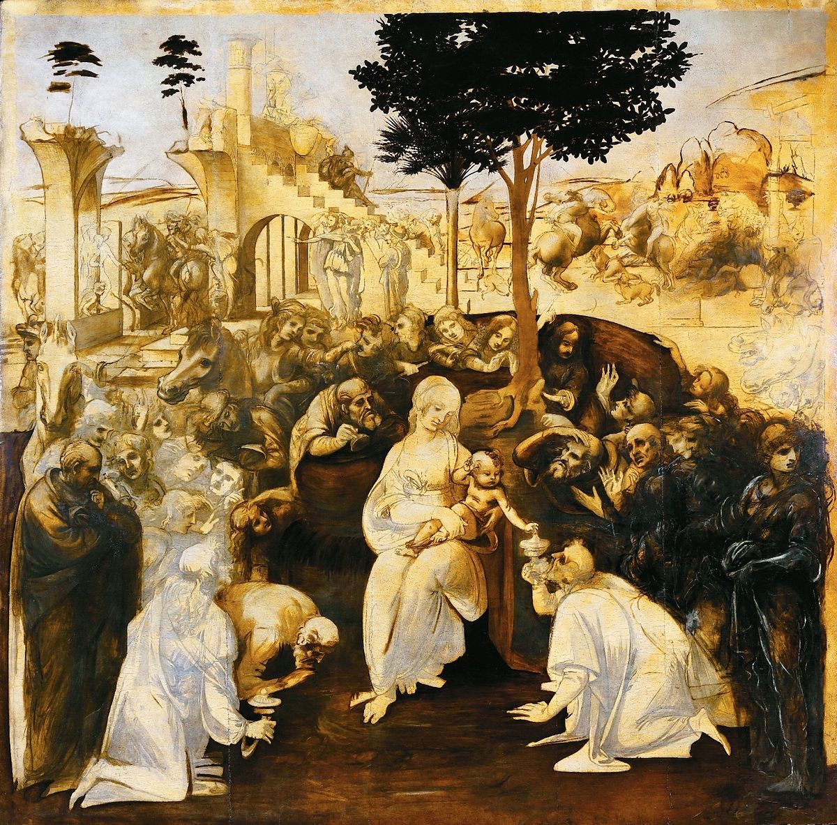 Leonardo da Vinci, 'Adorazione dei Magi' (Firenze, Uffizi)