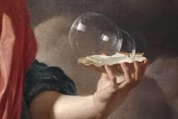 Karel Dujardin, «Ragazzo che soffia bolle di sapone» (1663, particolare)