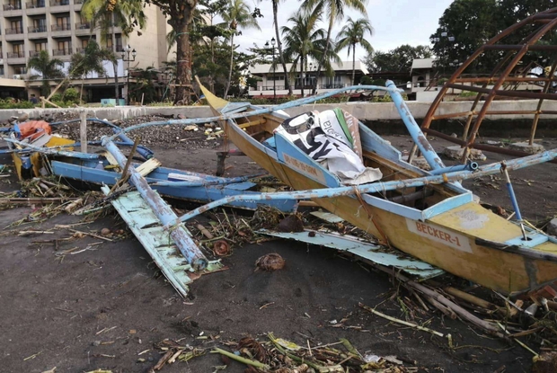 La devastazione nella zona di Biliran, nella regione orientale dell'arcipelago filippino