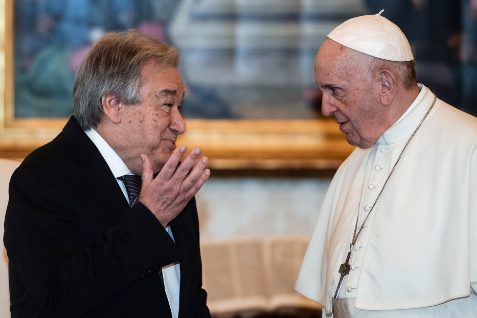 Il segretario Onu, Antonio Guterres da papa Francesco