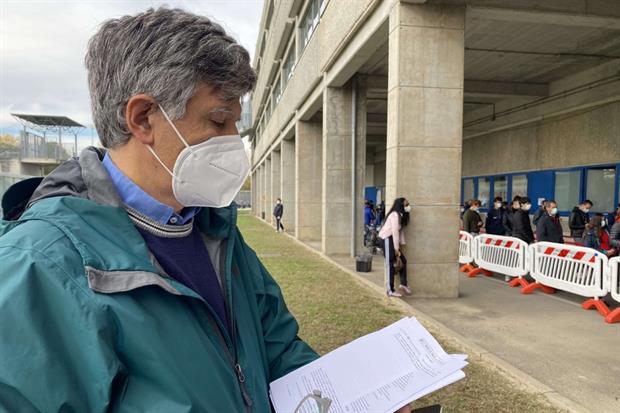 Fabio Verlato coordina le operazioni allo stadio Euganeo di Padova, dove ogni giorno si eseguono test a mille persone