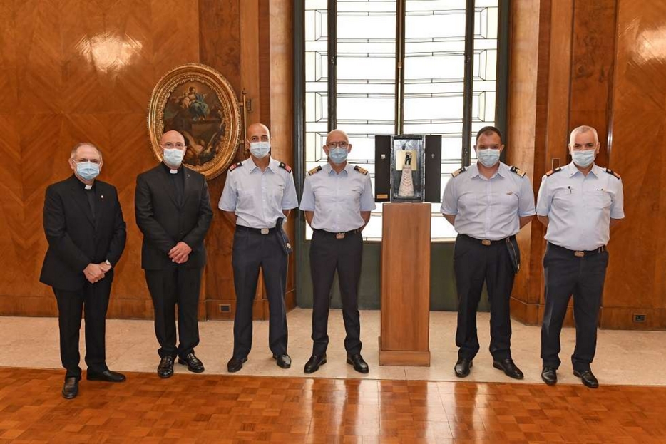 Un momento della cerimonia a Palazzo dell'Aeronautica a Roma