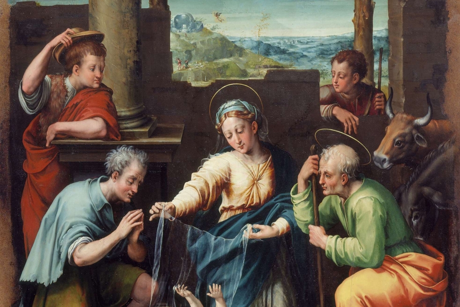 Raffaellino del Colle, “Adorazione dei pastori” (1528-1529) Pesaro, Musei Civici, collezione Vittoria Mosca