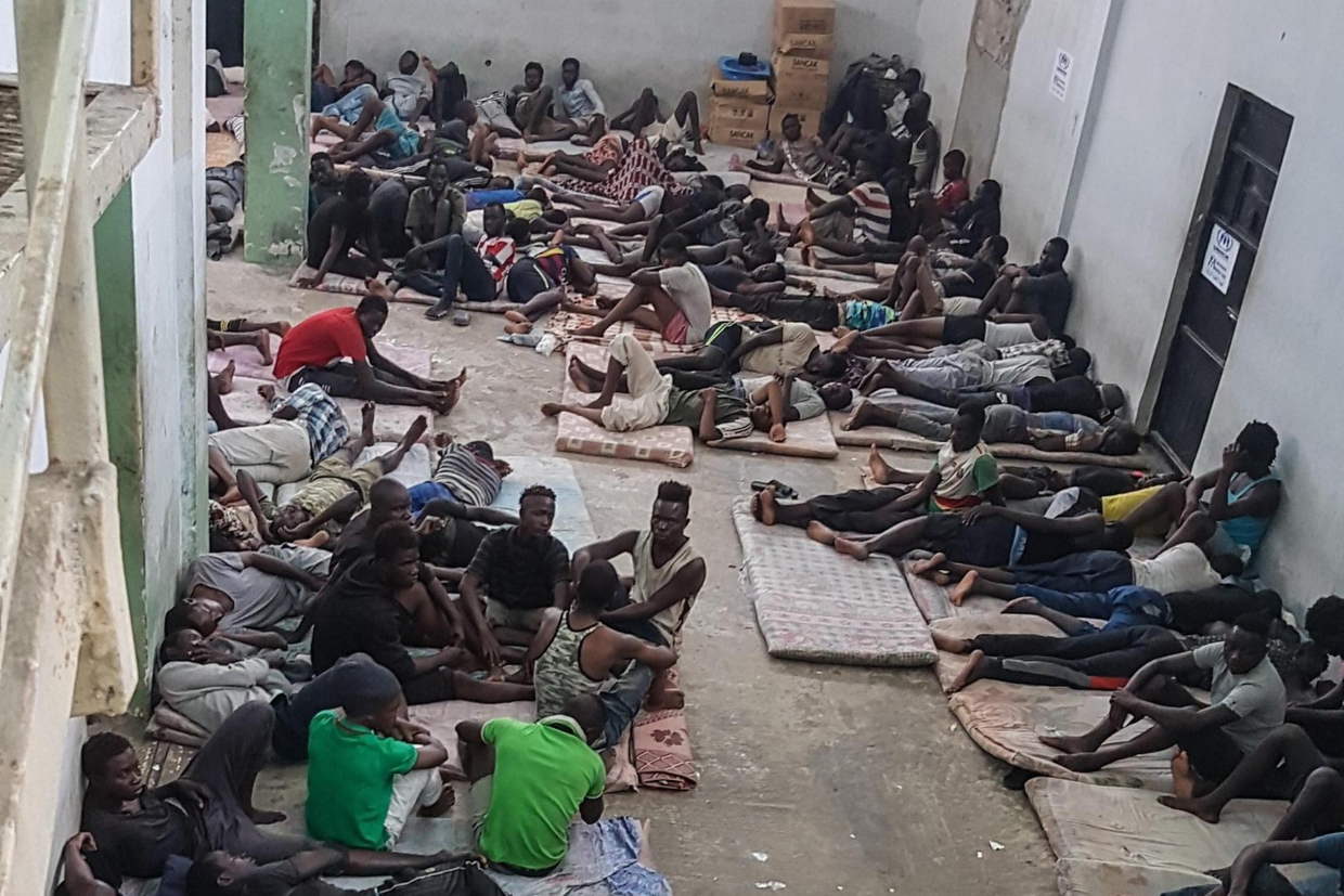 LIBIA, ZAWIYA, CENTRO DETENZIONE PROFUGHI, IMMIGRATI CLANDESTINI