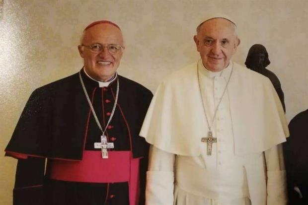 Monsignor Scarpellini con papa Francesco