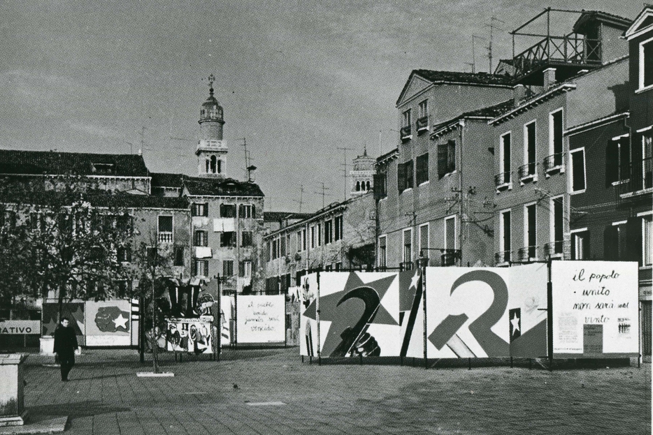 Murales in Campo Santa Margherita per “Libertà al Cile”, 1974