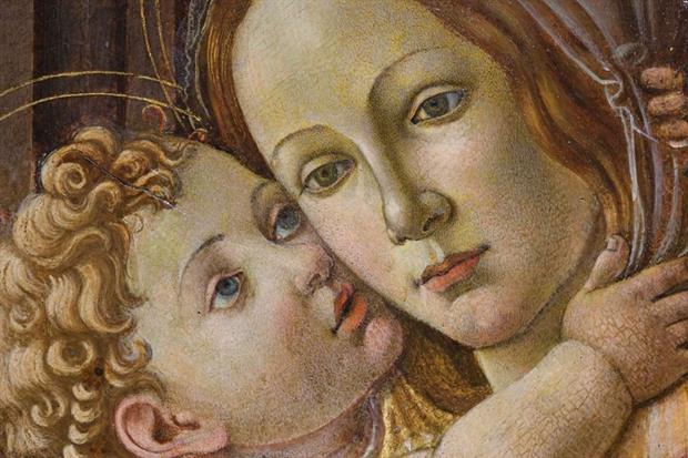Sandro Botticelli e bottega (1485 circa), esposto per la prima volta in pubblico a Grosseto, fino al 10 gennaio prossimo