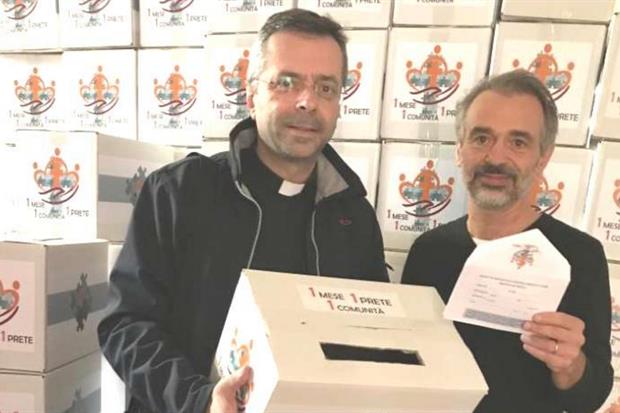 Don Fabio Gennai, direttore dell’Idsc di Imola, e l’incaricato diocesano Davide Martini