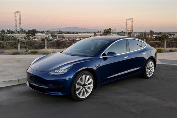 La Model 3, uno dei modelli di punta di Tesla