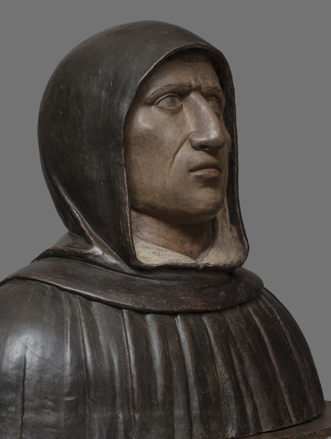 Il busto di Gerolamo Savonarola, attribuito a Marco della Robbia, esposto nel Museo di San Marco a FirenzeIl busto di Gerolamo Savonarola, attribuito a Marco della Robbia, esposto nel Museo di San Marco a Firenze