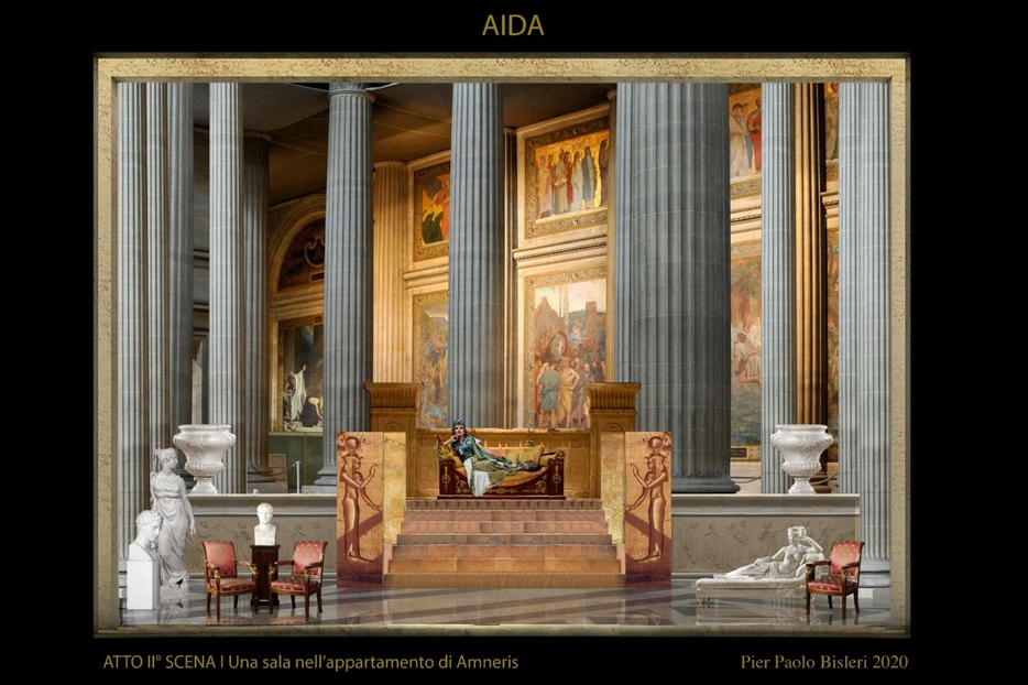 Un bozzetto della nuova produzione di 'Aida' al Petruzzelli