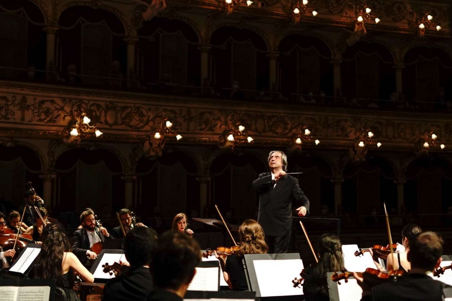 Riccardo Muti durante un concerto