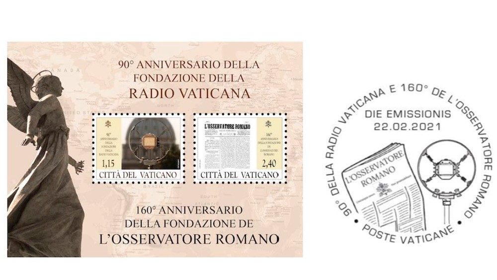 Francobollo commemorativo delle Poste vaticane per i 90 anni della Radio Vaticana