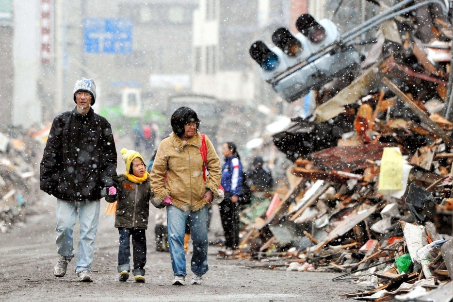 La devastazione a Kamaishi city