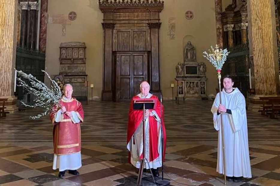 La Messa della domenica delle Palme nel 2020 a Perugia