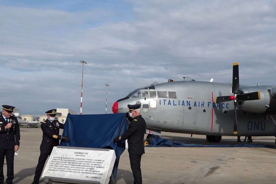 Il C-119 restaurato con la livrea del 1961 presentato oggi a Pisa