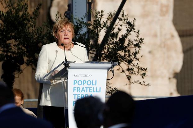 L'intervento di Angela Merkel al Colosseo