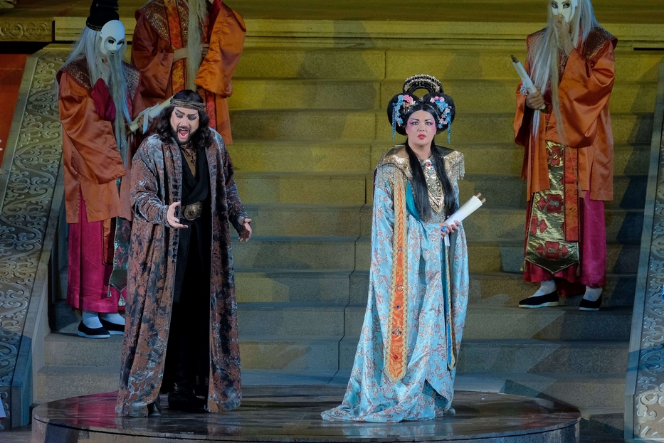 Una scena della 'Turandot' all'Arena di Verona