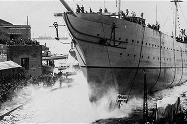 Il varo di Nave Amerigo Vespucci a Castellammare di Stabia il 22 febbraio 1931