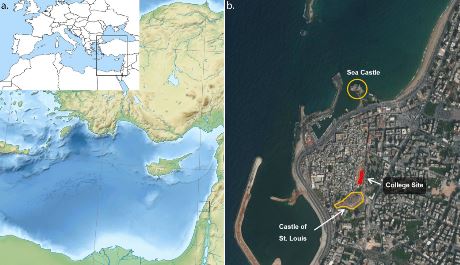 Sidone e l'immagine satellitare di Sidone che indica il luogo in cui è stato effettuato il ritrovamento