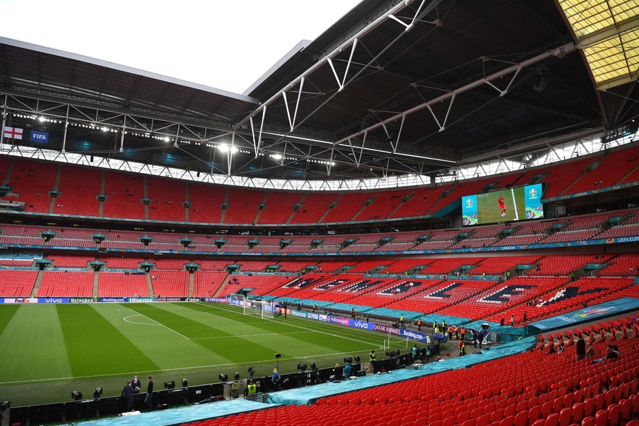 Lo stadio di Wembley dove sono in programma le finali di Euro2020