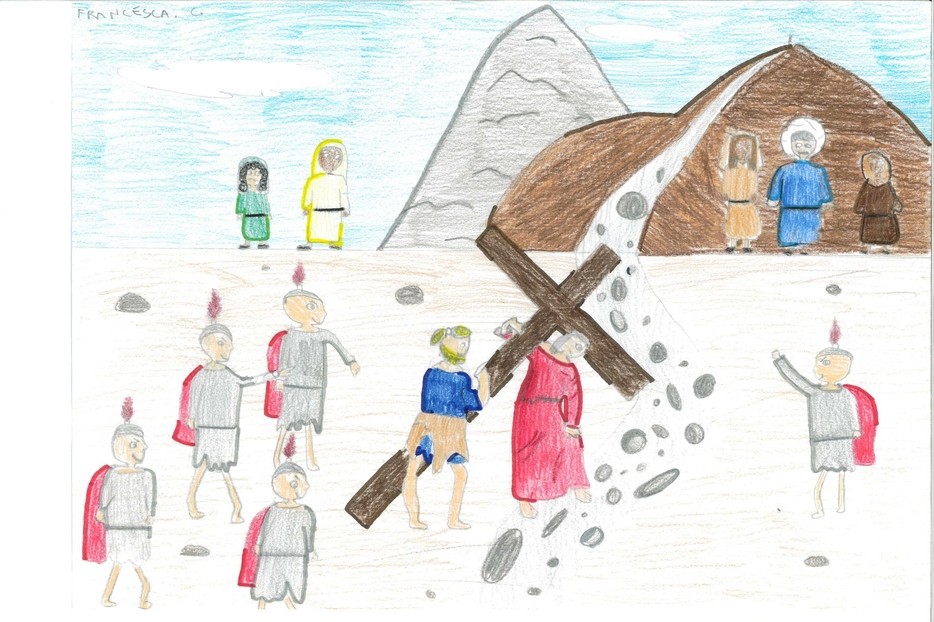 Uno dei disegni realizzati da bambini e ragazzi della Casa Famiglia “Mater Divini Amoris” e della Casa Famiglia “Tetto Casal Fattoria”