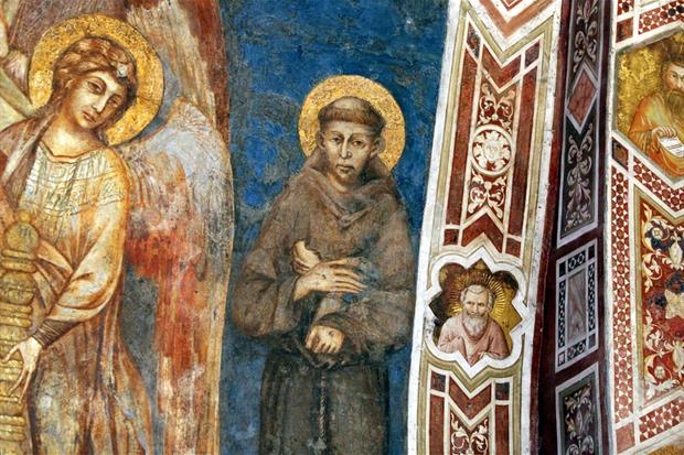 San Francesco negli affreschi di Cimabue nella Basilica di Assisi