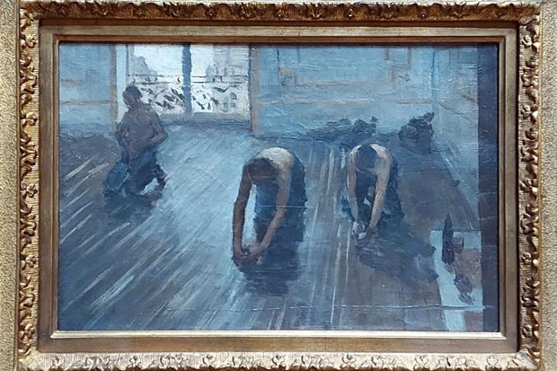 Gustave Caillebotte, “I piallatori di parquet, studio” (1875)