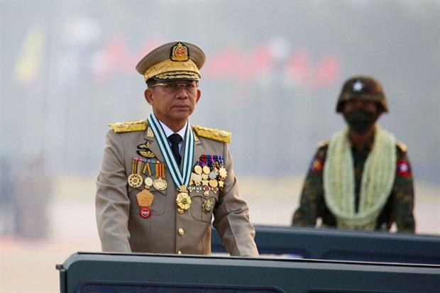 Il capo della giunta militare golpista nel Myanmar, il generale Min Aung Hlaing