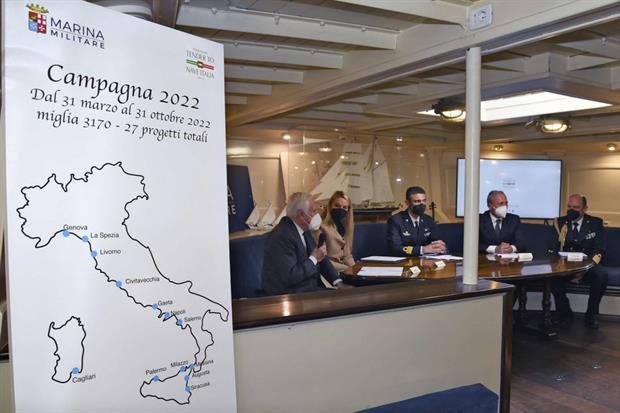 Un momento della presentazione della Campagna 2022 di Nave Italia