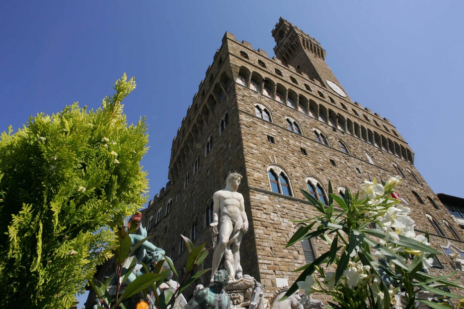 Palazzo Vecchio, sede del municipio a Firenze che ospiterà l'incontro dei sindaci del Mediterraneo