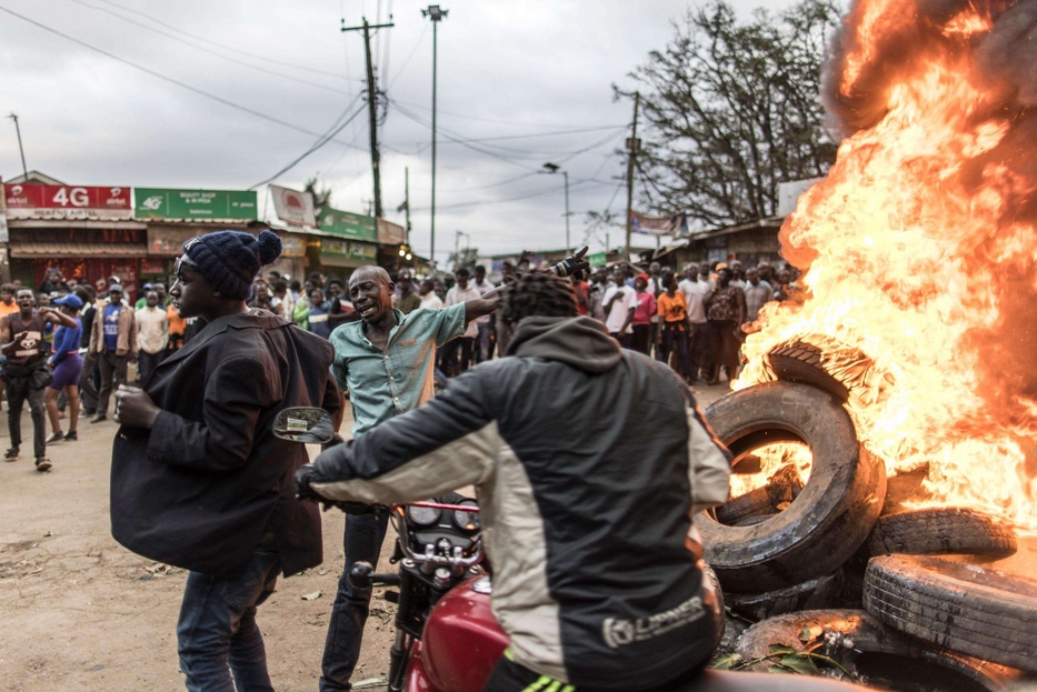 Le proteste nello slum di Kibera a Nairobi
