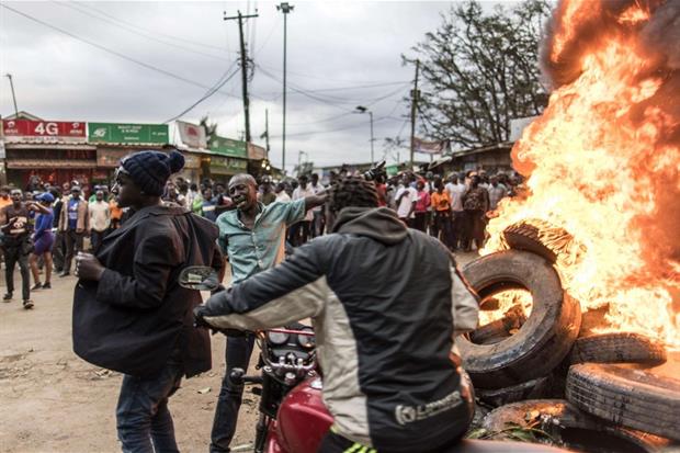 Le proteste nello slum di Kibera a Nairobi