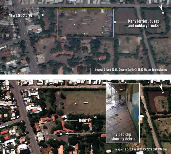 Prove delle violazioni da parte di combattenti Tigrini a Kobo e Chenna, nella regione Amhara (Etiopia) da luglioa settembre 2021. Amnesty ha documentato stupri, saccheggi, e stragi. le immagini satellitali mostrano le prove di sepolture di massa fresche.