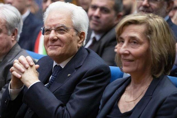 Marina Orlandi con il presidente Sergio Mattarella