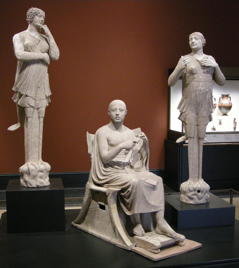 Il gruppo scultore con 'Orfeo e le Sirene' al Getty Museum di Los Angeles
