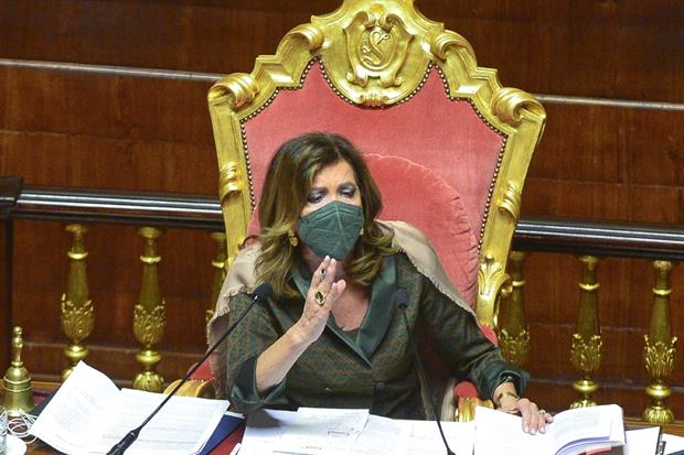 La presidente del Senato Maria Elisabetta Casellati