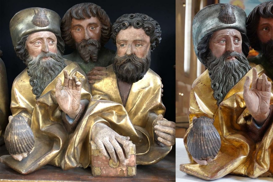The sculptures by Nicolas de Haguenau before and after the restoration
