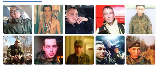 Le foto pubblicate dalle procuratrice generale ucraina Iryna Venediktova su Facebook, con i nomi dei soldati militari russi accusati delle atrocità commesse a Bucha, 28 aprile 2022. La procuratrice ha invitato i cittadini a inviare eventuali prove del loro coinvolgimento nei reati