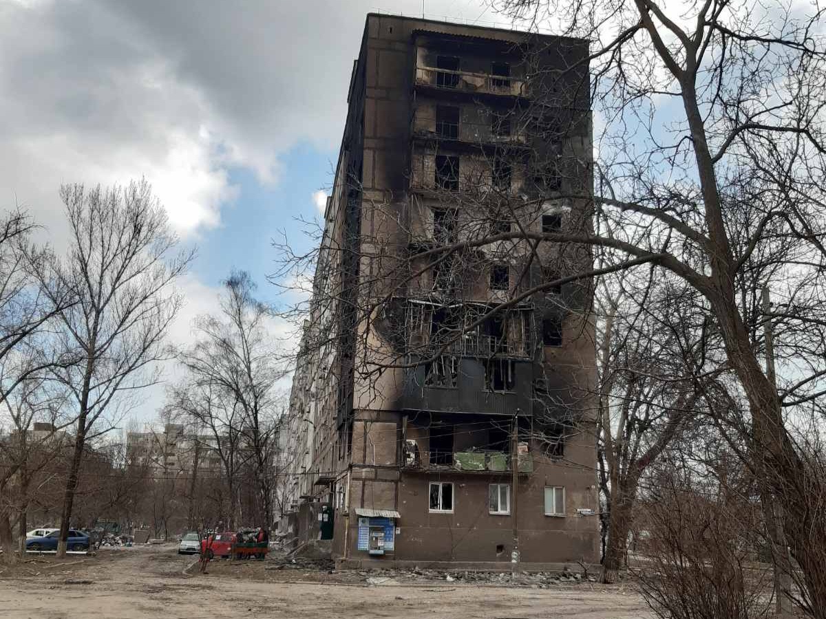 Mariupol, 12 marzo 2022. La distruzione del quartiere 17