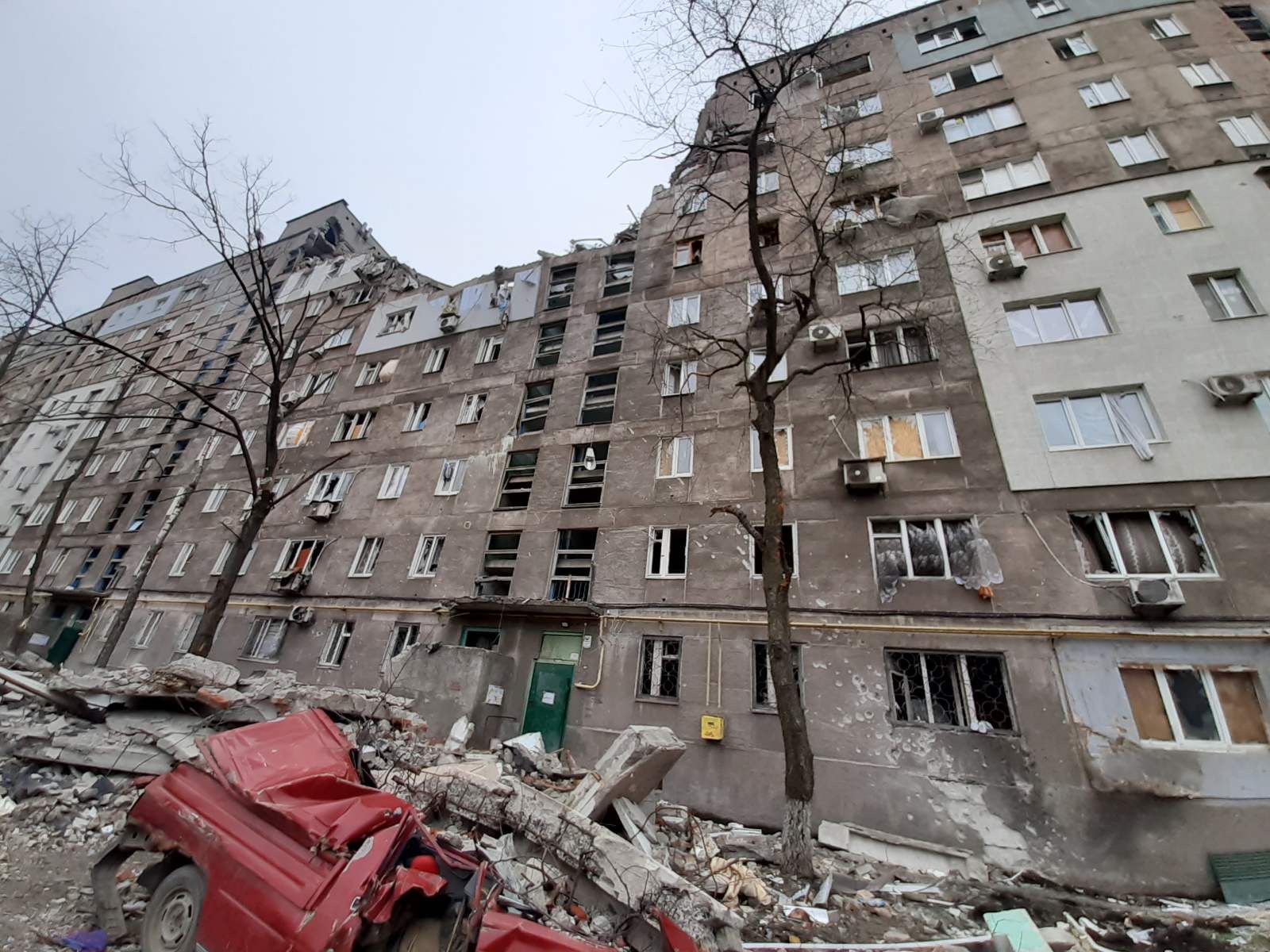 Mariupol, 12 marzo 2022. La distruzione del quartiere 17.