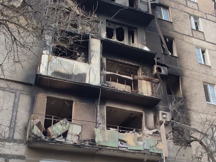 Mariupol, 12 marzo 2022. La distruzione del quartiere 17