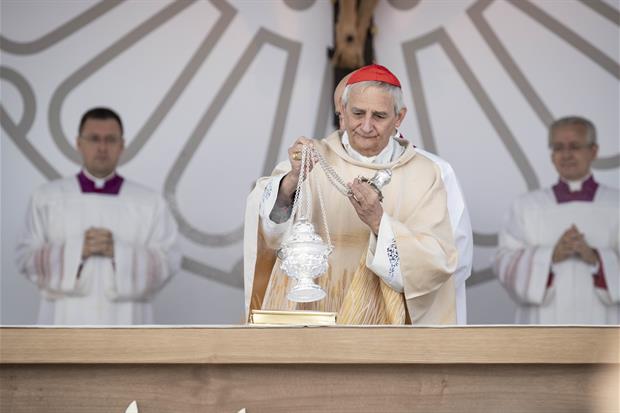 Il cardinale Matteo Zuppi, presidente della Cei, ha presieduto la liturgia eucaristica