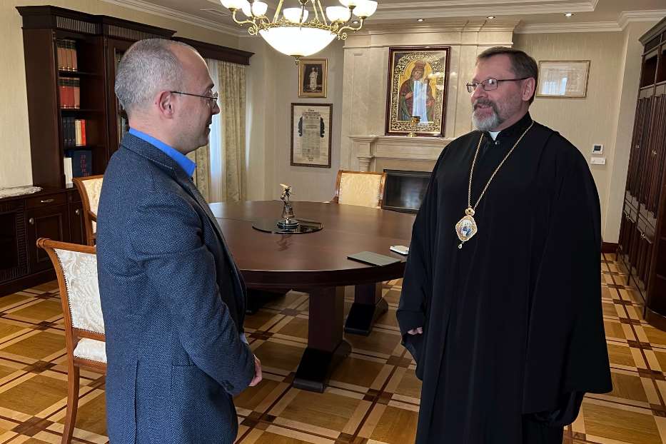 L’arcivescovo maggiore della Chiesa greco-cattolica ucraina, Sviatoslav Shevchuk, durante l'intervista con Avvenire