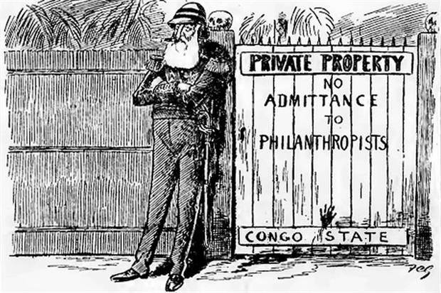 Una vignetta britannica su Leopoldo II e lo État indépendant du Congo