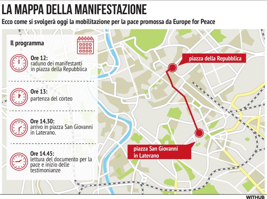 Roma 5 novembre, in marcia per la pace