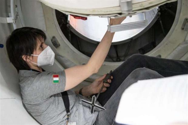 L’astronauta Samantha Cristoforetti durante i preparativi per la missione della “Freedom”