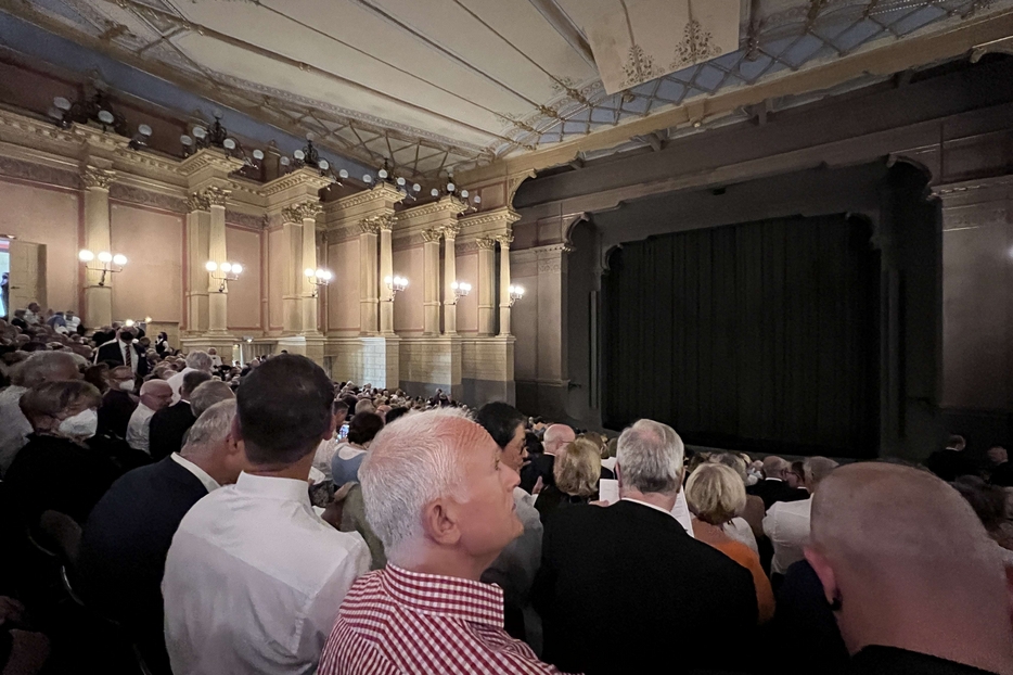 La sala del teatro del Festival wagneriano a Bayreuth