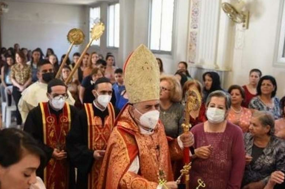 Il patriarca siro-cattolico di Antiochia, Ignazio Youssef III Younan, durante una celebrazione