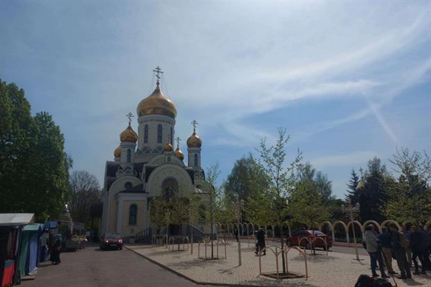 La chiesa bombardata a Odessa
